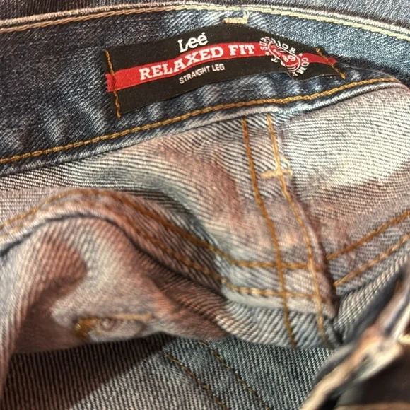 Lee vintage 36x36 relaxed straight jeans   Stonewashed blue. - Picture 2 of 6